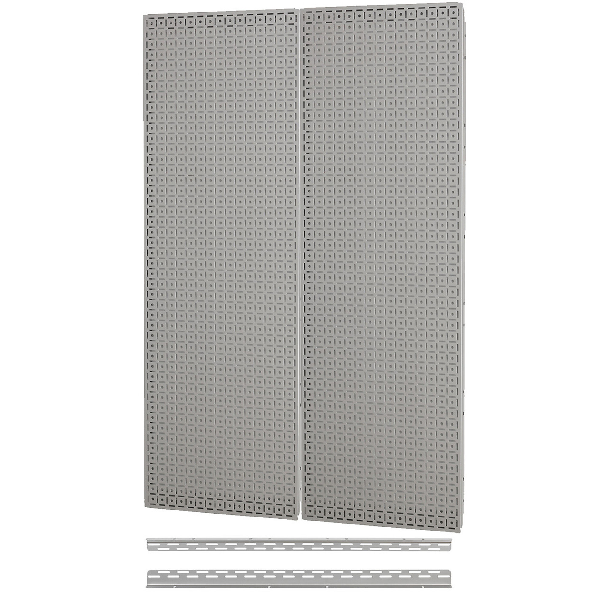 OmniWall, OmniWall metal pegboard storage kit for storage, Length 16 in, Width 48 in, Model# CGS-KIT-16-48-2PK